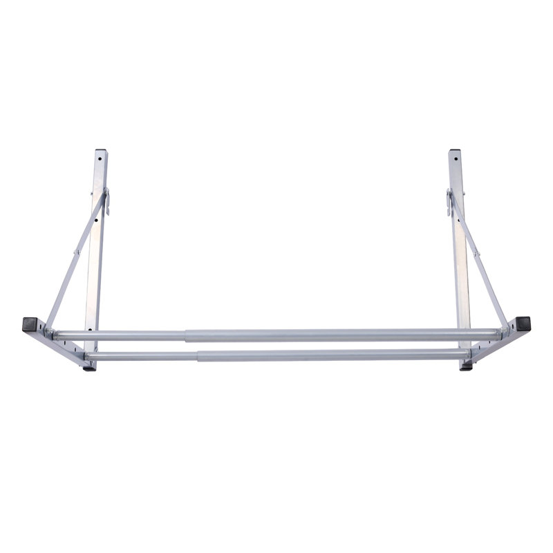 Support de rangement mural pliant pour pneus, réglable de 30,5 à 50,5 pouces de largeur, métal gris