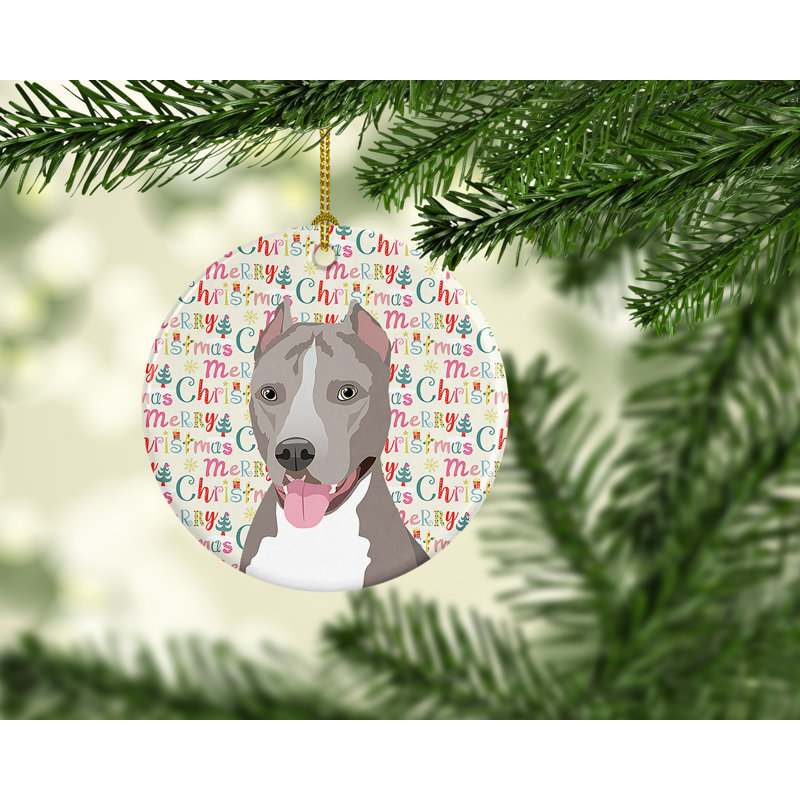 Ornement suspendu en céramique Pit Bull 5