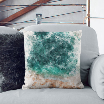 Ocean Meets the Sand Watercolour Cushion with Filling