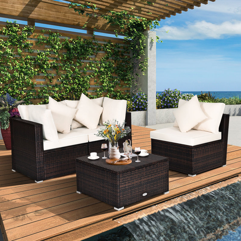 Mykeya 74cm Wide Patio Sofa with Cushions