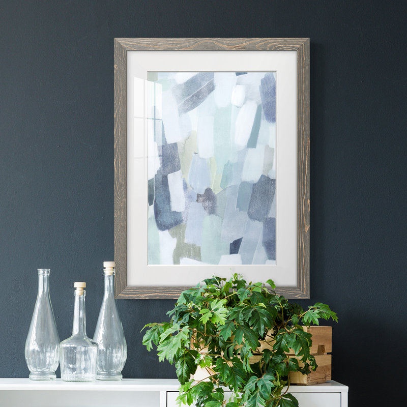 Dusky Gale I - peinture sur toile encadrée, Cadre gris, H 37,5 po x l 27,5 po x P 1 po