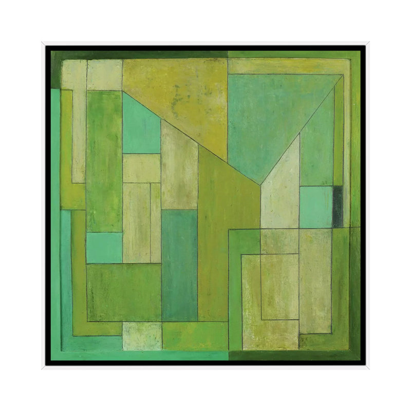 Verdigris by Stephen Cimini - Painting on Canvas, 93.98 cm H x 93.98 cm W, White Framed