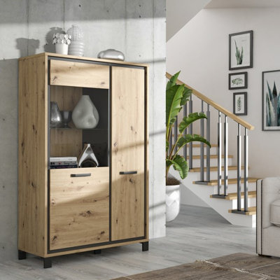 Cerallua Glass 102 cm W Display Cabinet