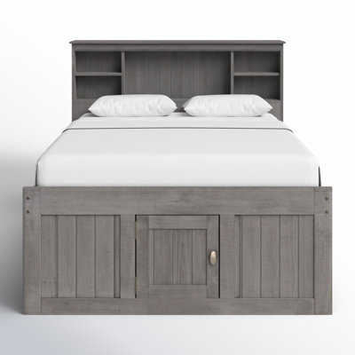 Ornette Solid Wood Bed with Bookcase and 12 Drawers by Birch Lane