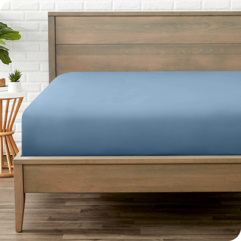 Microfiber Fitted Sheet, Queen Fitted Sheet, Coronet Blue