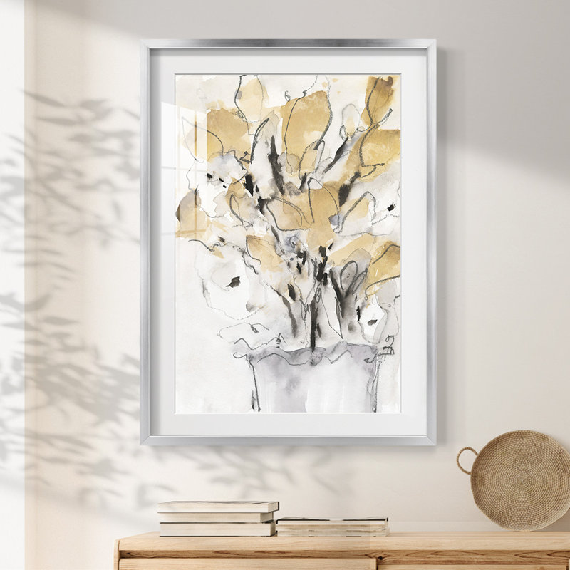 Gassin - Toile tendue avec châssis, 28.5" H x 20.5" W, Silver