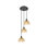 Ballston - Bristol Natural II - Luminaire suspendu à 3 lumières de 14 po au fini noir mat - Abat-jour naturel