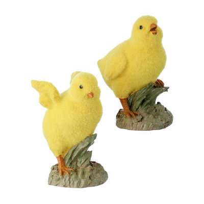 5" Resin Flocked Chick