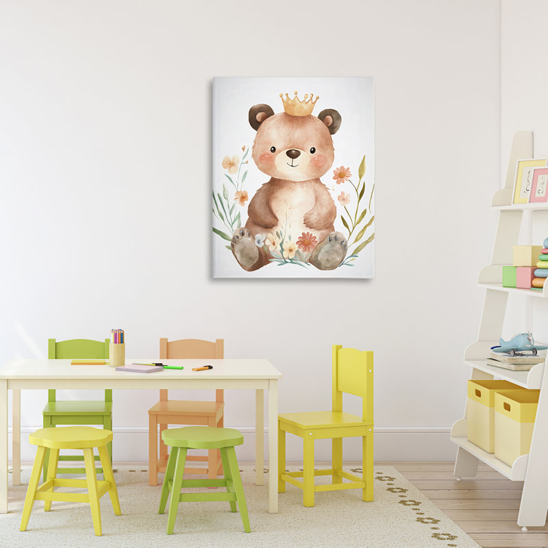 Toile fantaisiste couronnée, conception de Ramona Murdock, H 30 po x l 24 po