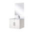 Meuble-lavabo blanc lustré 24 po X P 22 po, comptoir et robinet en marbre, 18 miroirs, meuble-lavabo simple à rayures et à dégradation, comptoir, matériau Scratch-1274577657