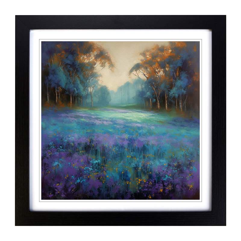 Single Picture Frame Print on Wood, Black