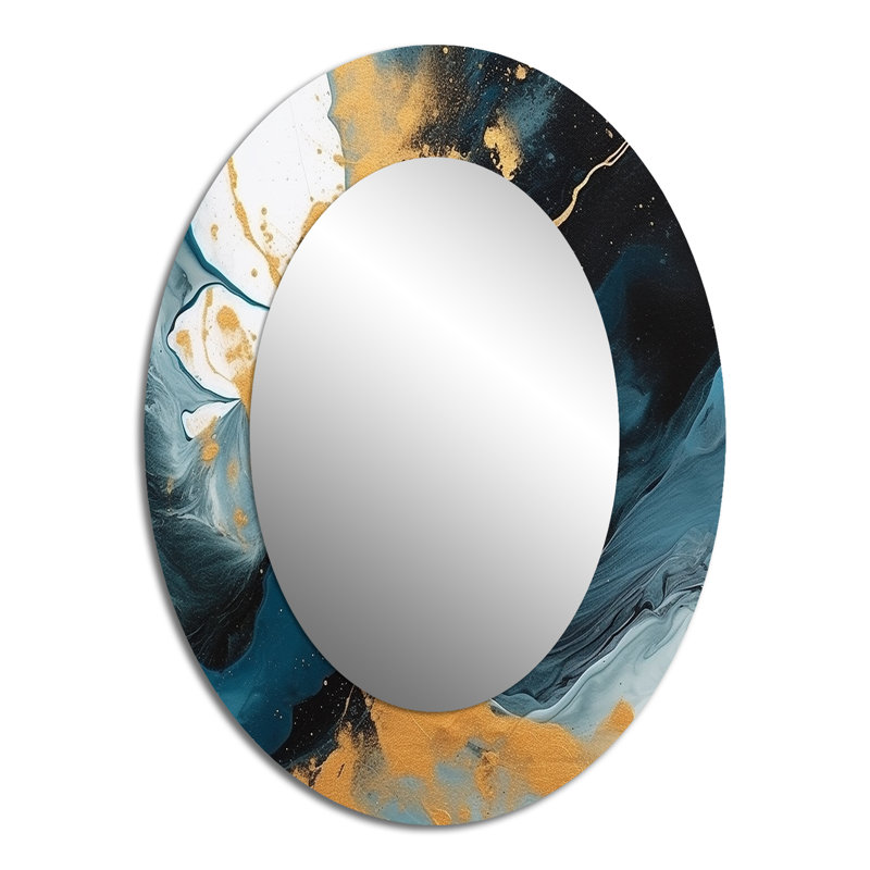 Mylor - Miroir abstrait en métal, 40 po x 30 po