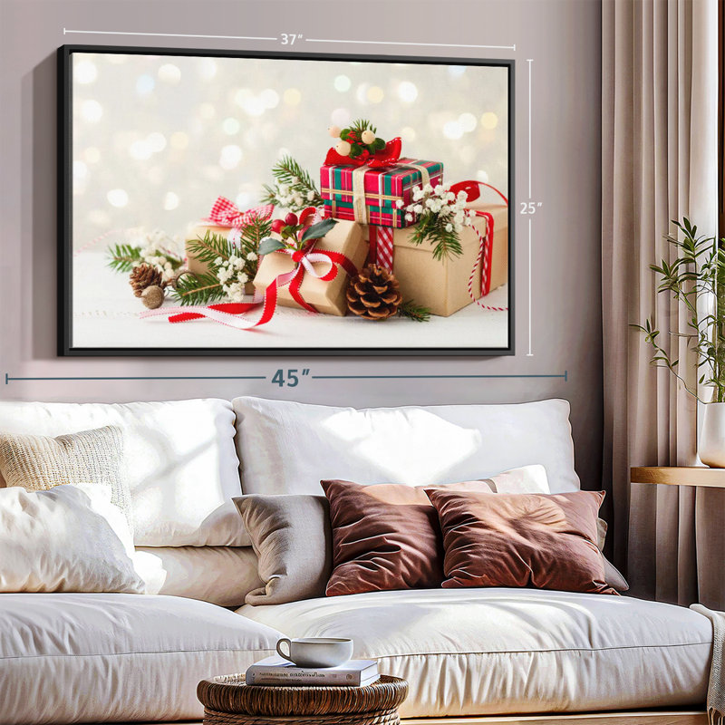 «Christmas Presents», reproduction sur toile, H 25 po x l 37 po