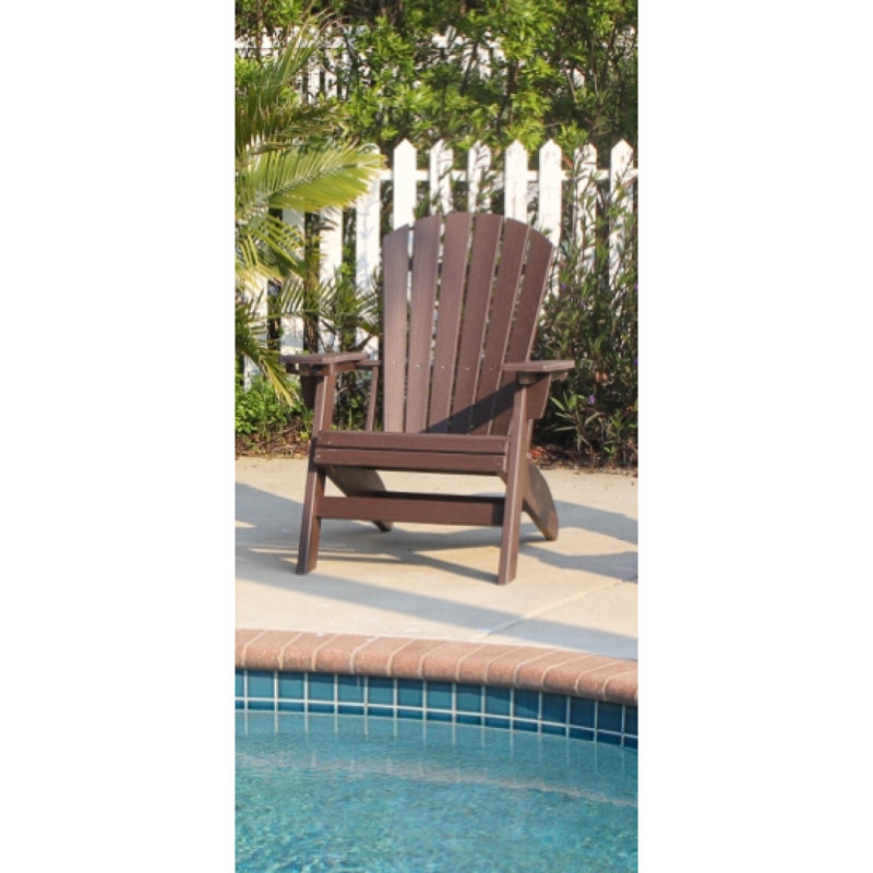 Chaise Adirondack - Bois en polyéthylène haute densité robuste pour la détente au bord de la piscine, du patio et du jardin