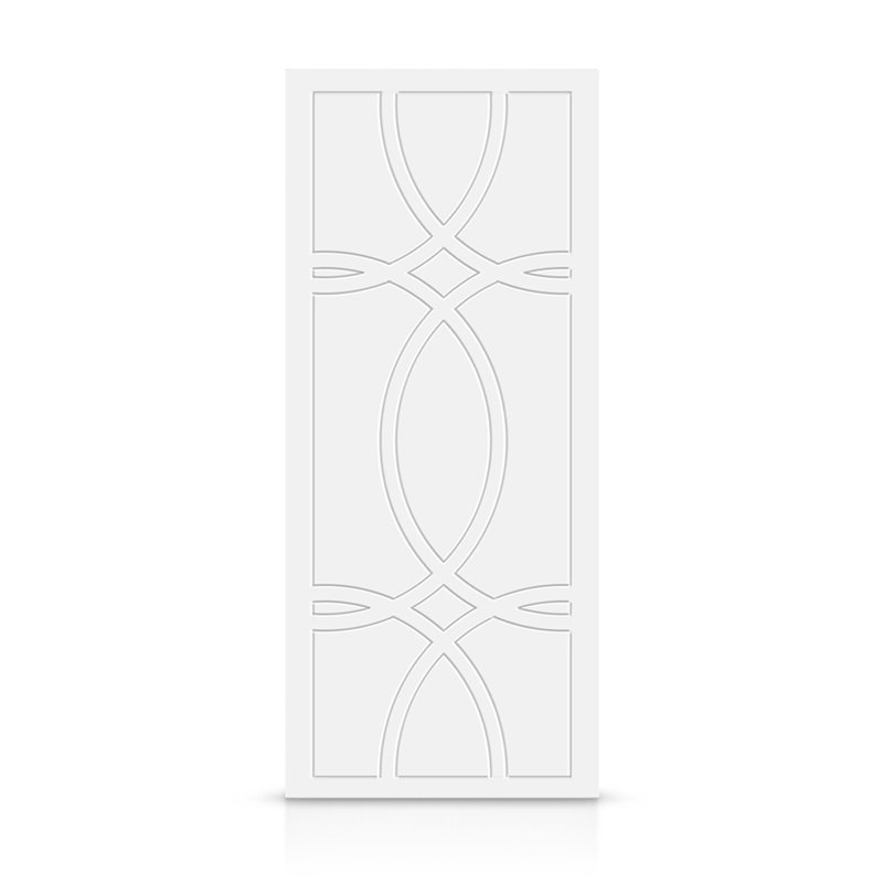 Porte standard à panneaux en bois massif, 24 po x 80 po, Crème clair
