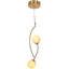 Jenavicia 2 - Light LED Brass Cracked Glass Shade Pendant