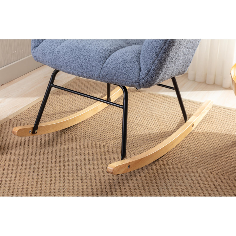Chaise de chambre de bébé à bascule Teddy, Bleu clair