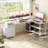 Kaedence L-Shaped Iron Writing Desk with Built-In Electrical Outlet-579338258-579338268