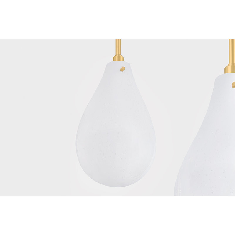 Lustre Ironwood en laiton vieilli, H 14 po x l 30 po x P 30 po, 5 lumières