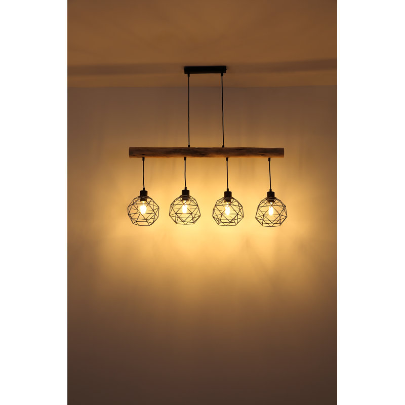 Iowa 4 - Light Black Cluster Pendant