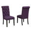 Chaises de salle à manger en bois massif mauve (de 2). Bouton, revêtement. Conception sans accoudoirs avec cadre en chêne. 19 po de hauteur du siège. 39,2 po de hauteur 2 en mauve. Pieds en bois. L 18 po x P 21 po x H 39,2 po-1158498867