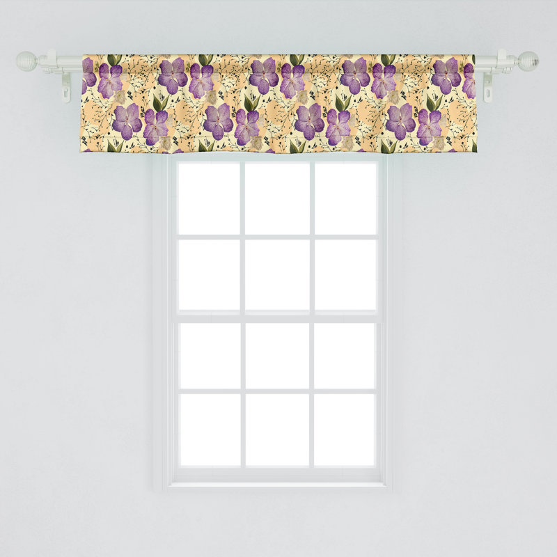 Ensemble de 2 cantonnières en fleurs Ambesonne, L 54 po x L 12 po