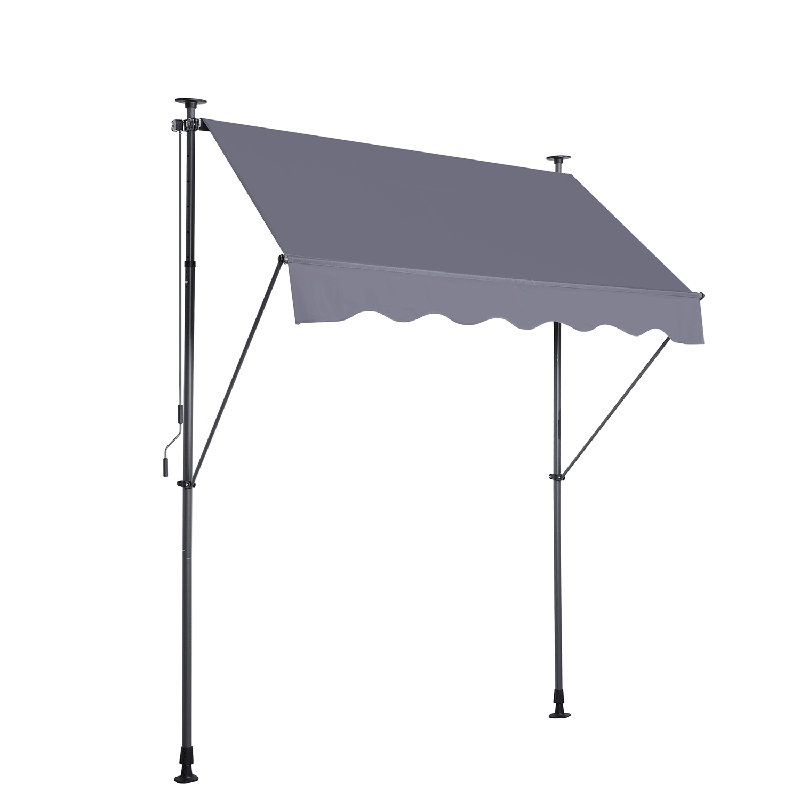Pavillon en métal, H 78 po x l 47 po x P 122 po
