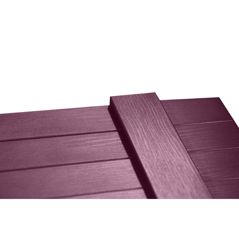 Paire de volets en vinyle à trois planches et lattes, H 43 po, Bourgogne