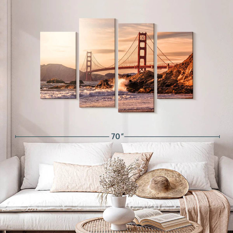 Lilie Sunlit Golden Gate Bridge, H 32 po x l 52 po