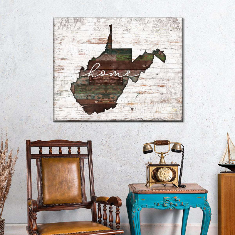 West Virginia Home Map, H 8 po x l 10 po x P 1 po