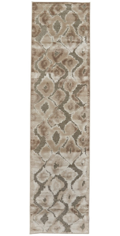 Tapis décoratif gris Ledesma, Tapis de couloir 2 pi 6 po x 8 pi