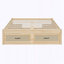 Lit plateforme double avec 6 tiroirs de rangement-1229557906