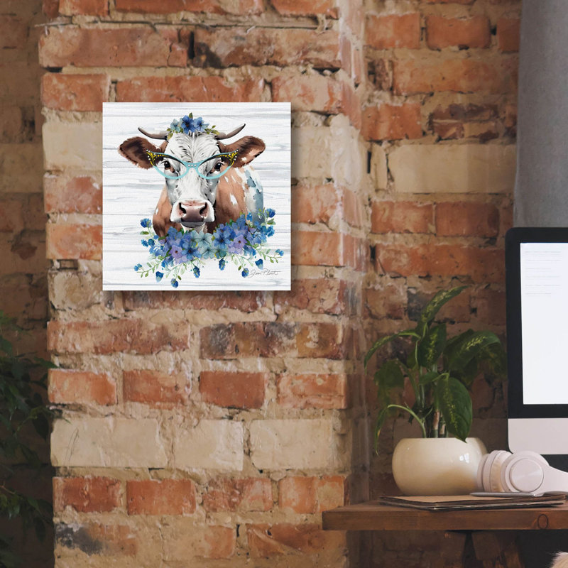 «Fancy Glasses C» par Jean Plout, art mural sur toile, H 12 po x l 12 po x P 0,75 po