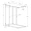 Accent Table, C-Shaped, End, Side, Snack Tempered Glass,  Contemporary, Modern-7180436