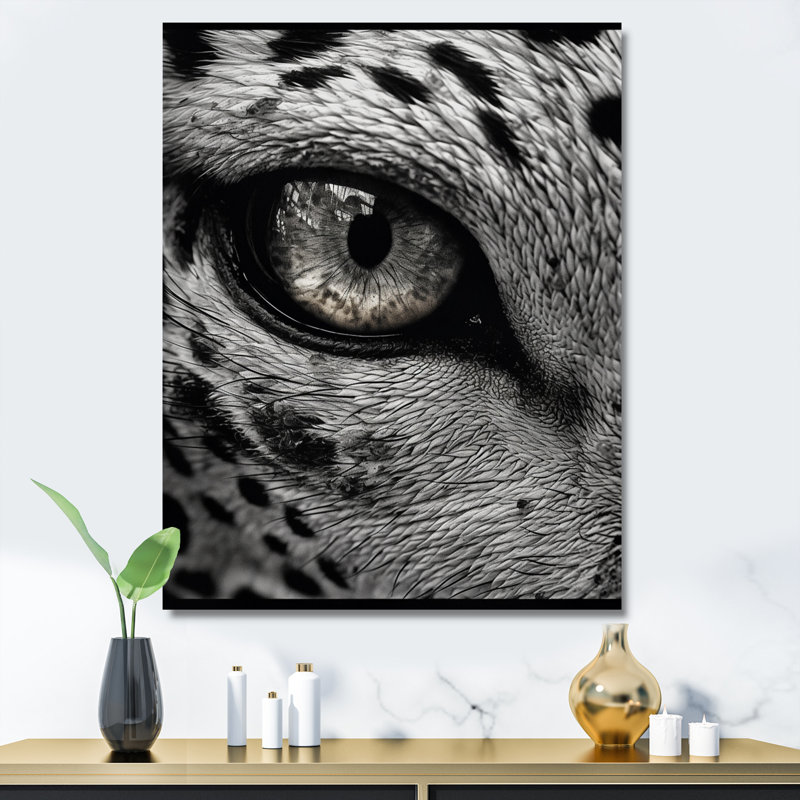 Oeil de tigre féroce - reproduction sur toile, 32" H x 16" W, Toile tendue
