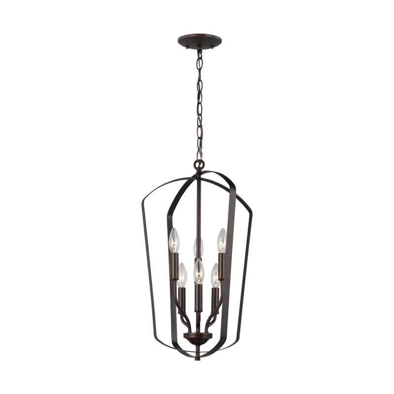 Romee Medium Six Light Hall / Foyer from Generation Lighting , Chrome, Not Energy Star, No