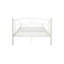 Lit en métal de taille moderne - blanc, construction solide, silencieux et stable, processus d'assemblage facile, aucun sommier requis, peut accueillir des matelas de 8 pouces et plus, capacité de poids de 600 lb
