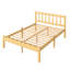 Structure de grand lit de 14 pouces, lit plateforme en bois massif avec tête et pied de lit à courbe incurvée, aucun sommier nécessaire pour la chambre à coucher, assemblage facile-265557162
