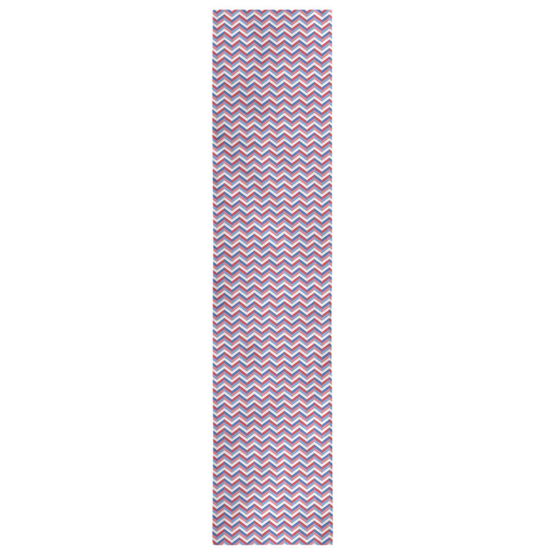 Chemin de table des fêtes fêter hol, L 72 po x l 16 po, Polyester, Bleu / rouge / rose