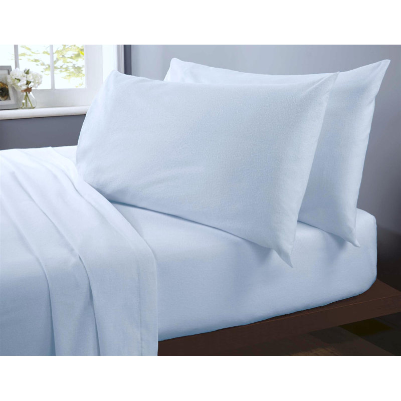 Nyeisha Microfiber Machine Woven Sheet Set, Blue