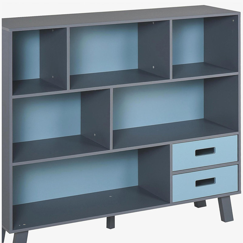 Bibliothèque à trois niveaux pour enfants, Bleu