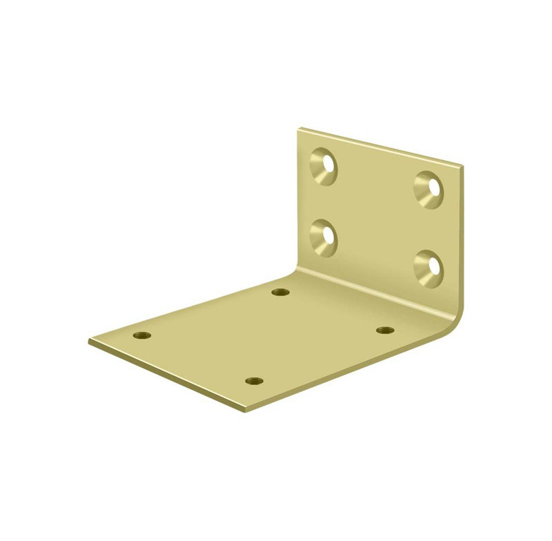 Solid Brass Jamb Bracket S.B, Polished Brass