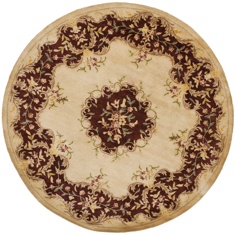 Molter Bergama Hand Tufted Wool Oriental Rug, Round 4'