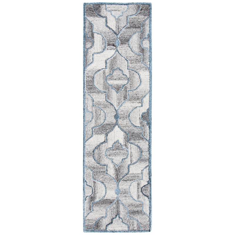 Merignac Hand Tufted Performance Geometric Rug, Runner 2'3" x 8'
