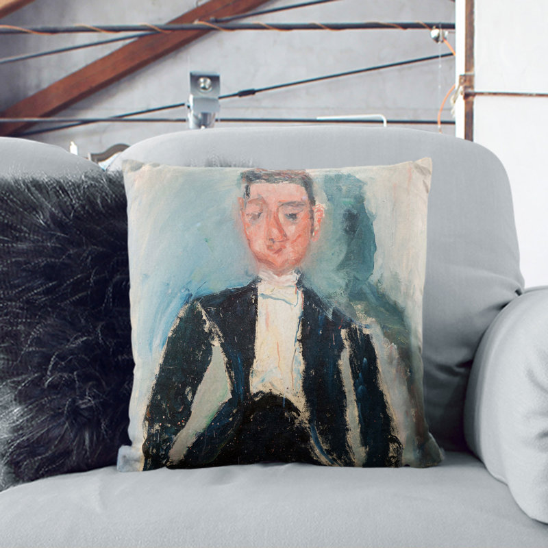 Square Cushion, Black, 40cm H x 40cm W x 15cm D