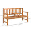 Netherby 153cm Patio Wood Bench with Liftable Middle Table for Porch Brown