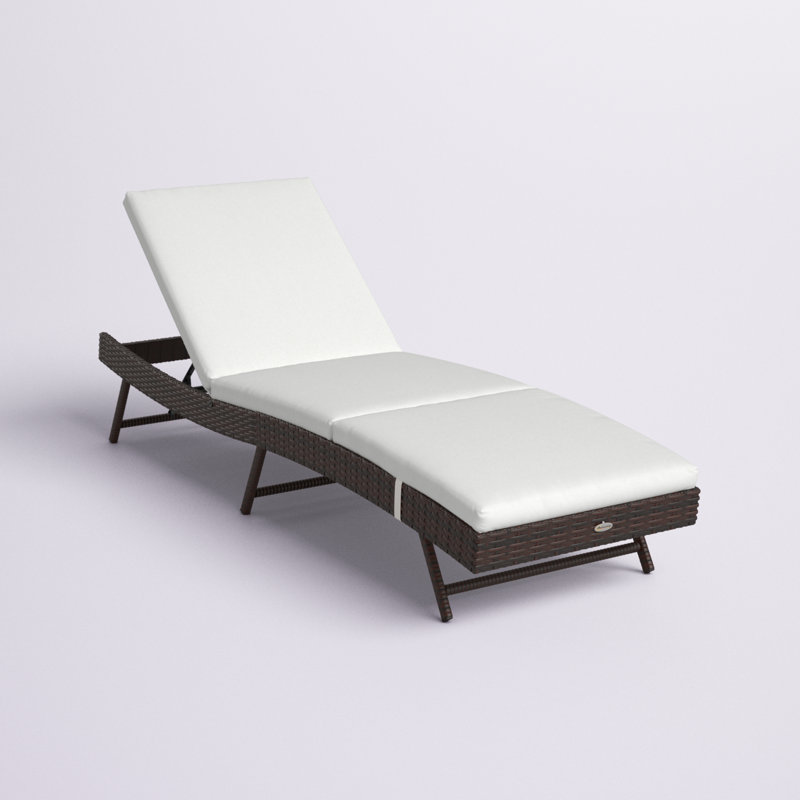 Chaise longue inclinable simple avec coussins 24,75 po Artemy