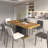 Extendable Dining Table for 6 to 10 People, Rectangular Expandable Solid Wood Table with Storage Leaves, Modern Space Saving Kitchen Table