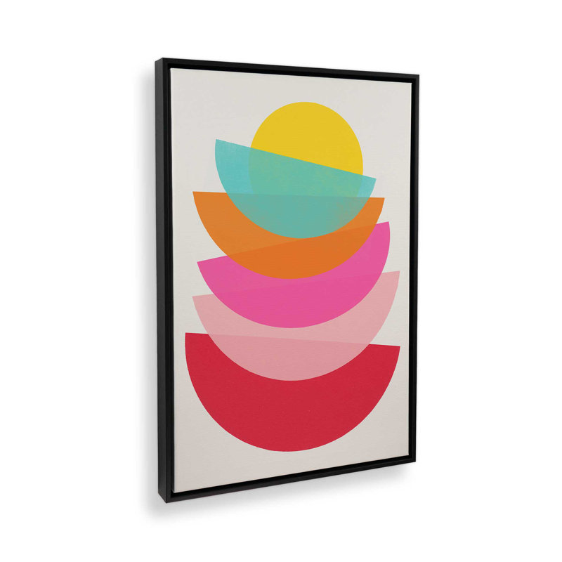 Impression sur toile Colorstack 2 par Garima Dhawan, Noir, H 18 po x l 12 po, Cadre flottant
