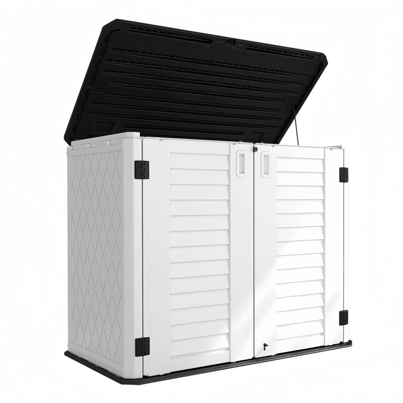 Armoire de rangement d'extérieur en résine Yardgrace, Blanc